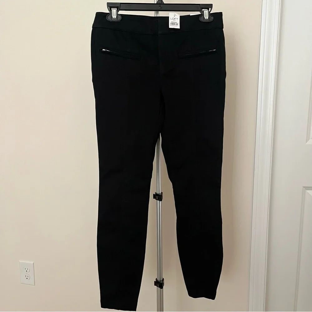 Loft Skinny Ankle Pant Size: 0 Color: Black - Picture 1 of 6